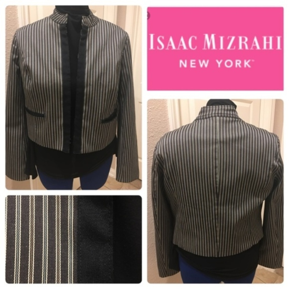 New Isaac Mizrahi striped blazer size small
